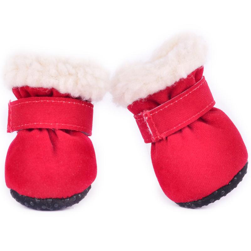 Wholesale Multicolor Style 4pcs/lot Warmpet Dog Winter Anti Slip Shoes