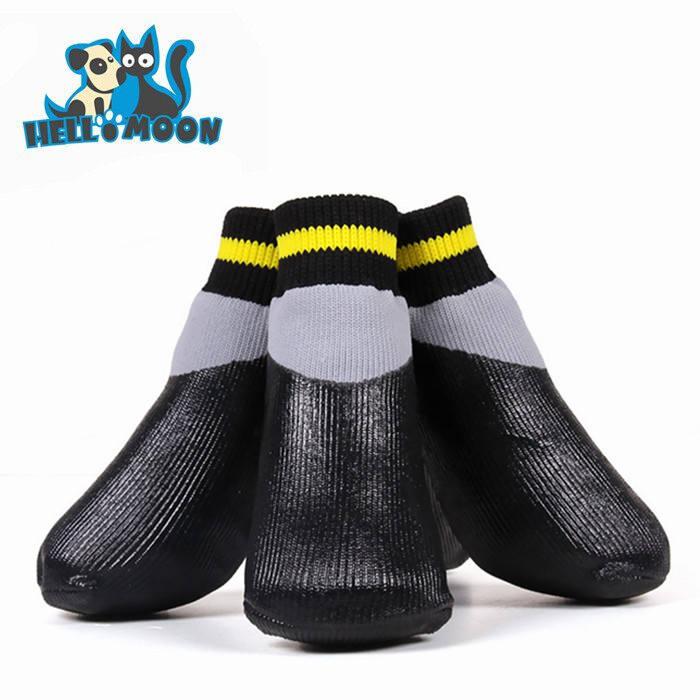 Comfortable Anti Slip Rubber Waterproof Pet Shoe Socks For Dogs Cats