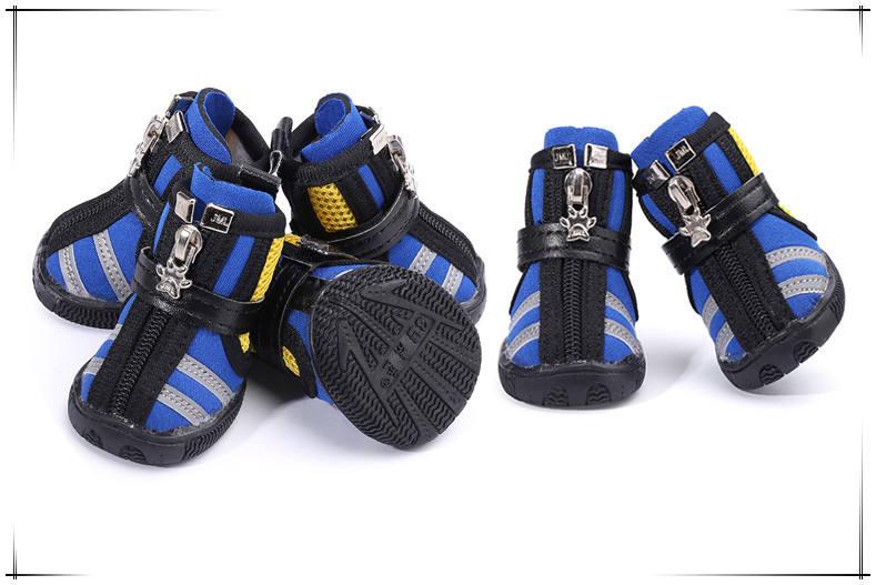 Newest Pu Leather Durable Reflective Dog Boots