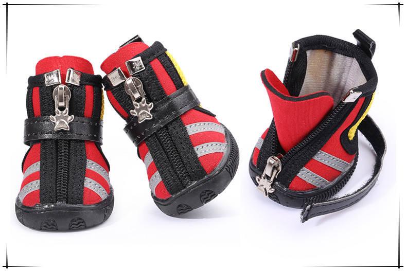 Newest Pu Leather Durable Reflective Dog Boots