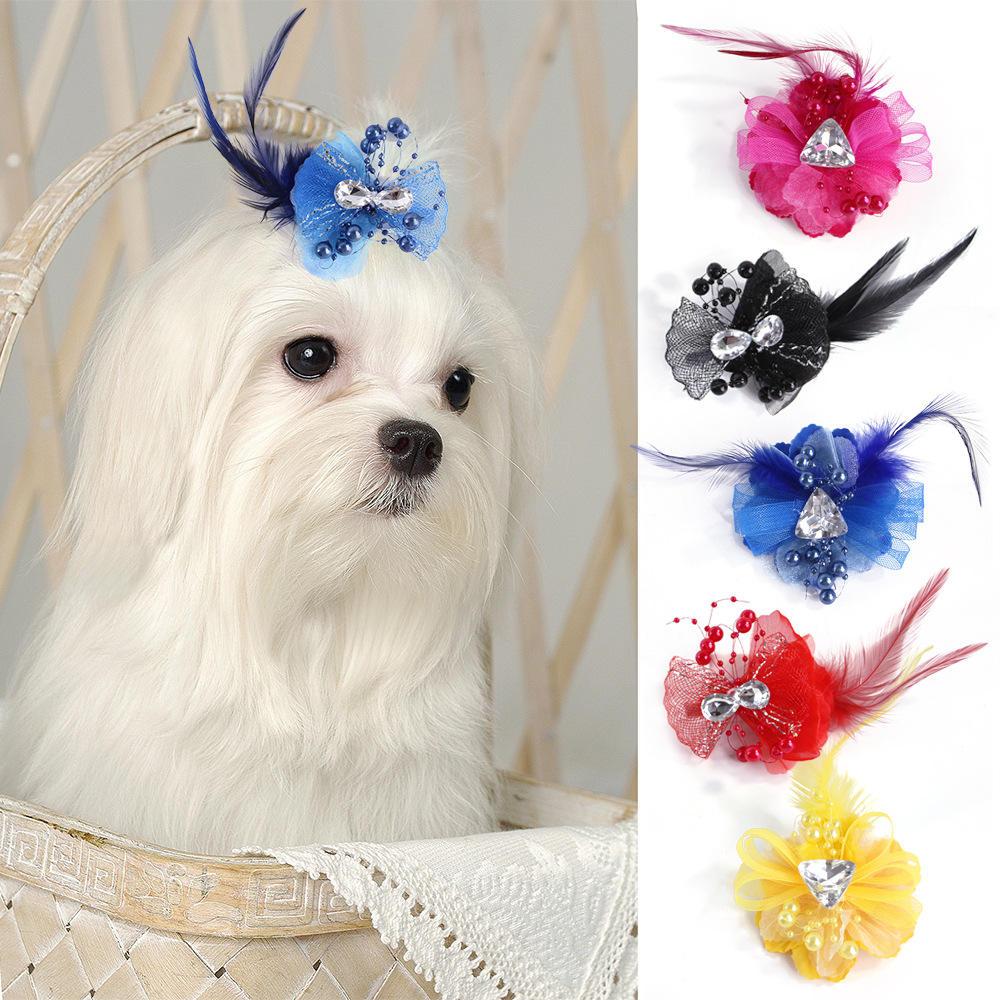 Factory Wholesale New Pet Supplies Dog Accessory Trendy Pet Hair Clip Dog Headwear