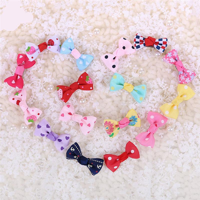 Pet Dog Cat Hair Bow Hairpin Variety Hair Clips Puppy Cat Grooming Accessory Set Hair Clips