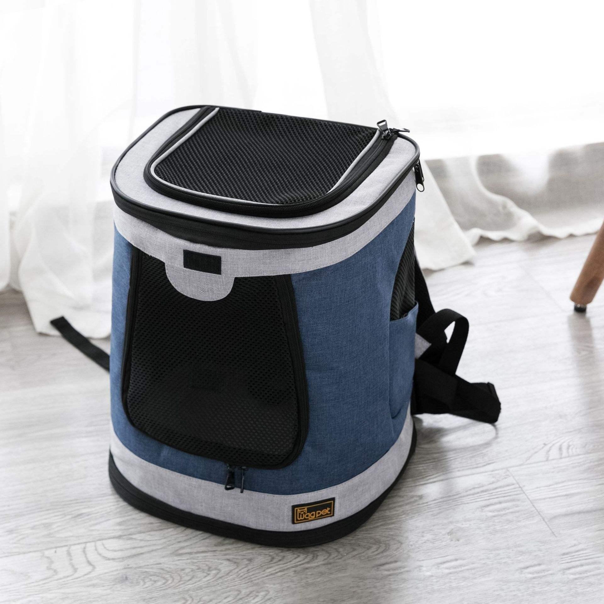 Portable Diagonal Breathable Bag For Pets Traveling Fashion Mesh Pet Carrier Bag Pack