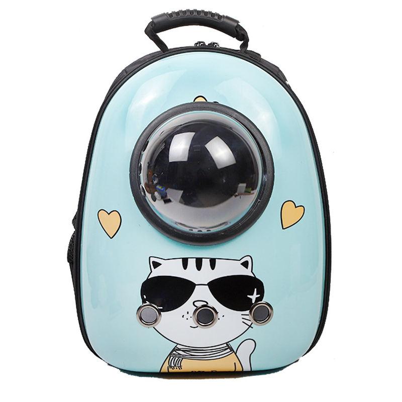 Wholesale Cartoon Print Space Bag Outdoor Transparent Pet Cat Backpack Carrier