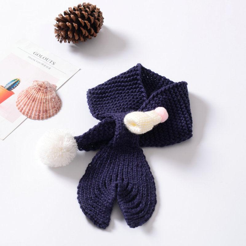Wholesale Dog Cotton Wool Scarf For Autumn And Winter Cute With Ball