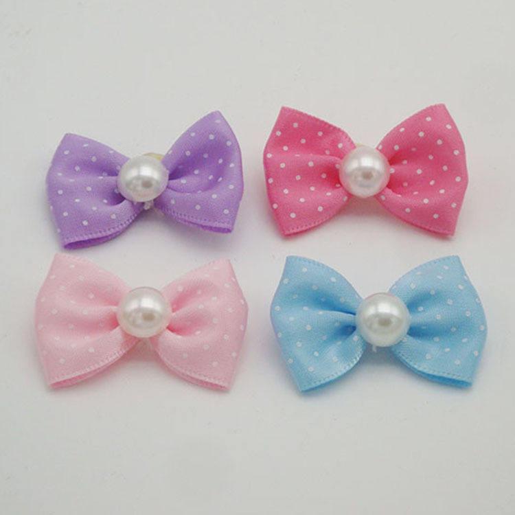 Wholesale Lovely Bow Rubber Band Dog Hair Circle Pet Accessories For Teddy Yorkshire