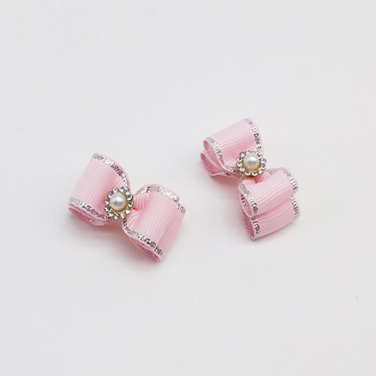 Dog Hair Jewelry Bowknot Rubber Band Pearl Flower Head Custom Wholesaler Pet Hair Accessories
