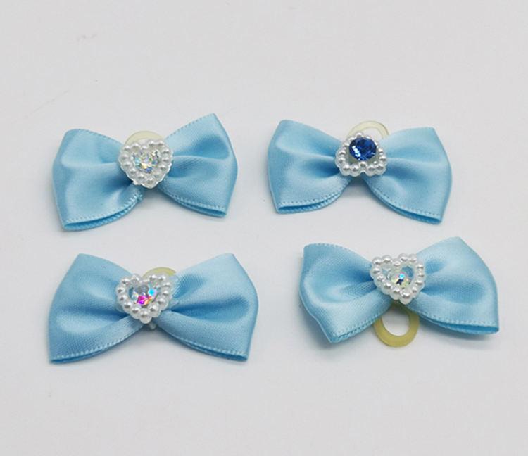 Hot Selling Double Layer Paw Printed Dog Hair Bows