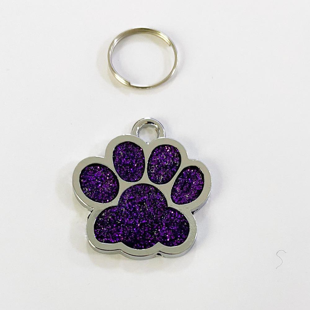 Wholesale Multicolor Paw Footprint Pendant Bling Make Pet Jewelry Dog Id Tag