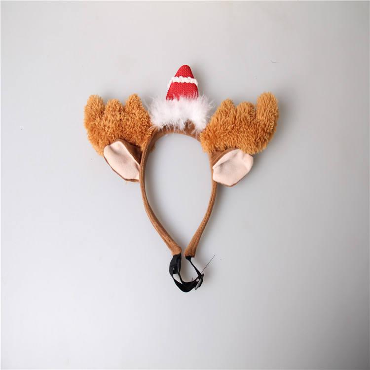 Pet Accessories Christmas Deer Horn Jewelry Cat Hair Hoop Headbands Pet Headgear