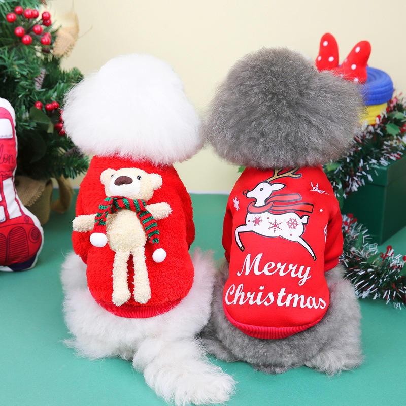 2023 New Style Custom Print Dog Hoodies Designer Christmas Dog Clothes
