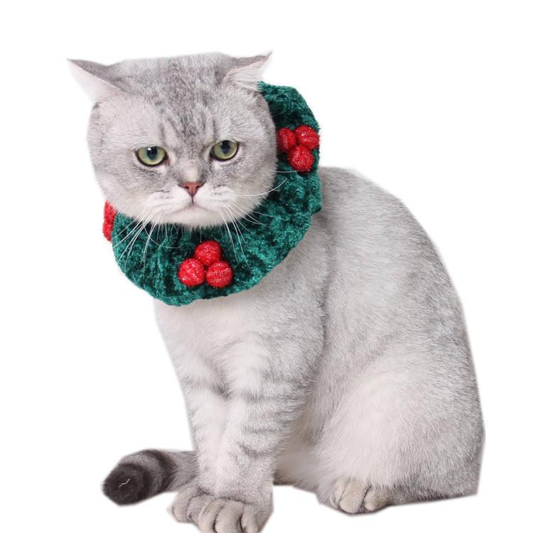 Wholesale Winter Warmth New Elizabeth Soft Cloth Loop Decoration Cat Dog Christmas Bow Tie