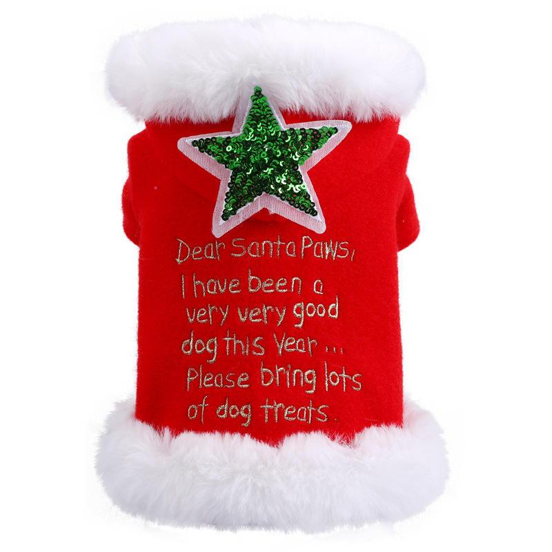 New Christmas Teddy Pome Fur Coat Stylish Pet Clothes Dog And Cat Autumn And Winter Cape Coat