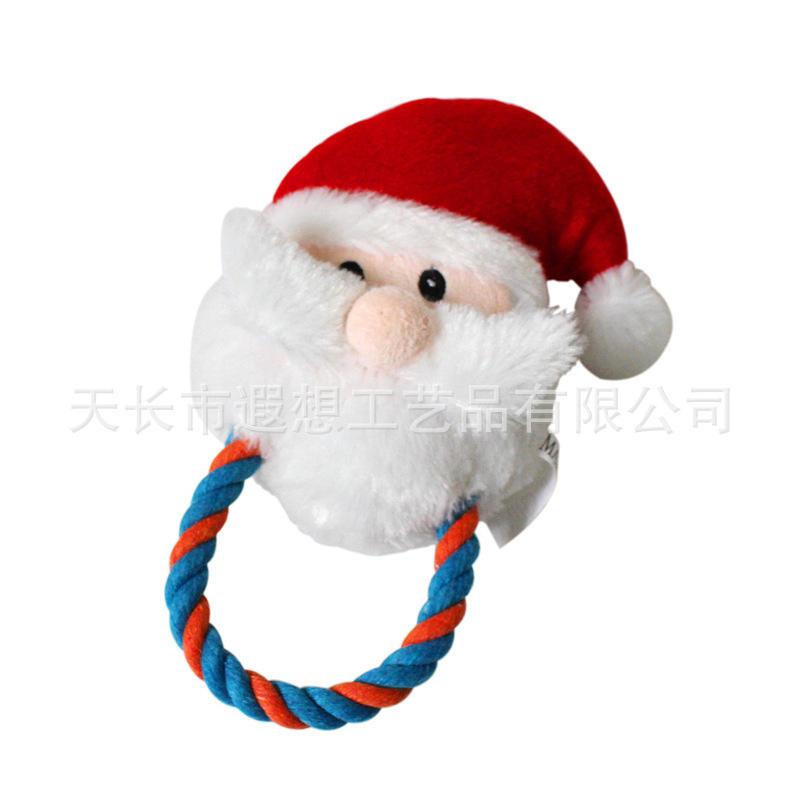 Wholesale Soft Pet Products Squeaky Plush Reindeer Snowman Christmas Dog Toys