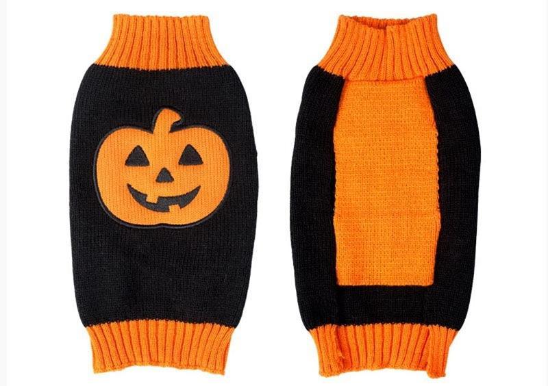 Soft Knit Pet Halloween Pumpkin Clothes Dog Christmas Sweaters