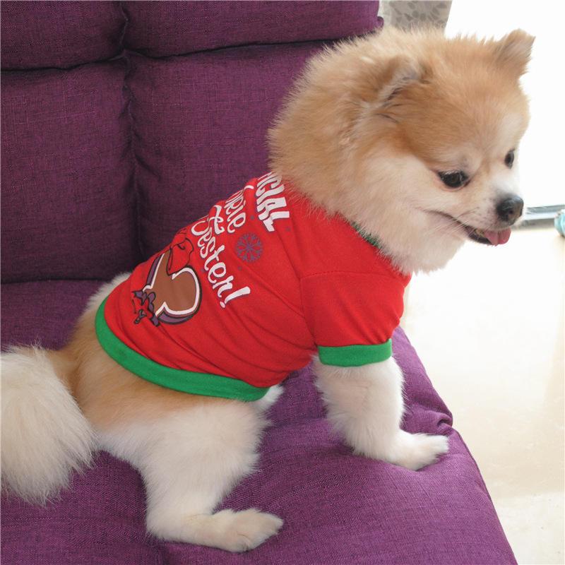 Wholesale Summer Custom Christmas Red Cheap Small Dog Clothes
