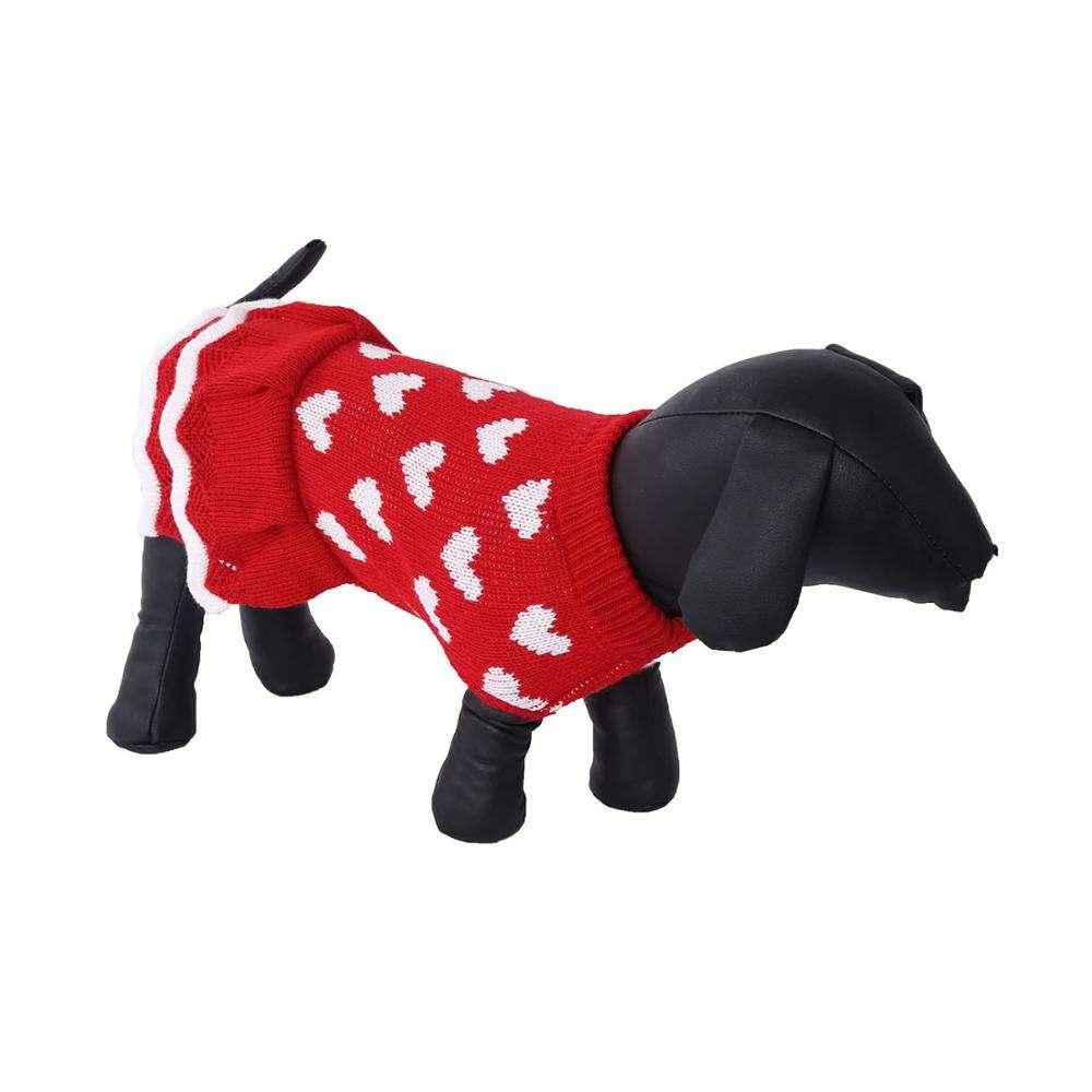 Holidays Knitted Winter Pet Clothes Christmas Dog Sweater Dress