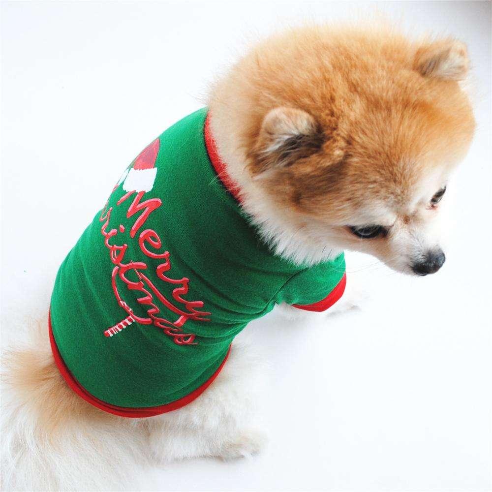 Wholesale New Year Holiday Designer Christmas Dog T-shirt Clothes