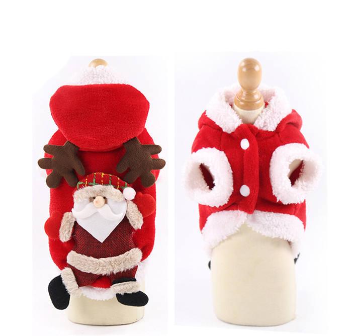 New Year Holiday Warm Designer Christmas Dog Costume Clothes