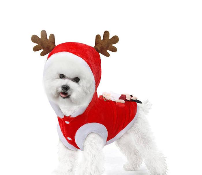 New Year Holiday Warm Designer Christmas Dog Costume Clothes