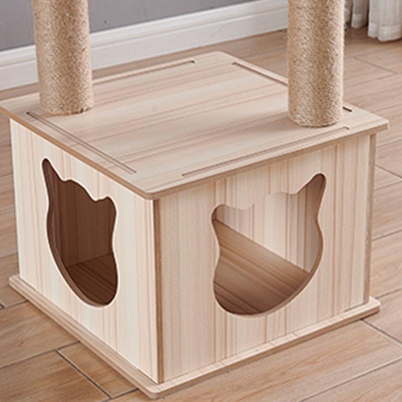 Cat Pet Play House Cat Tree Tower With Scratches Cat Tree And Small Ball