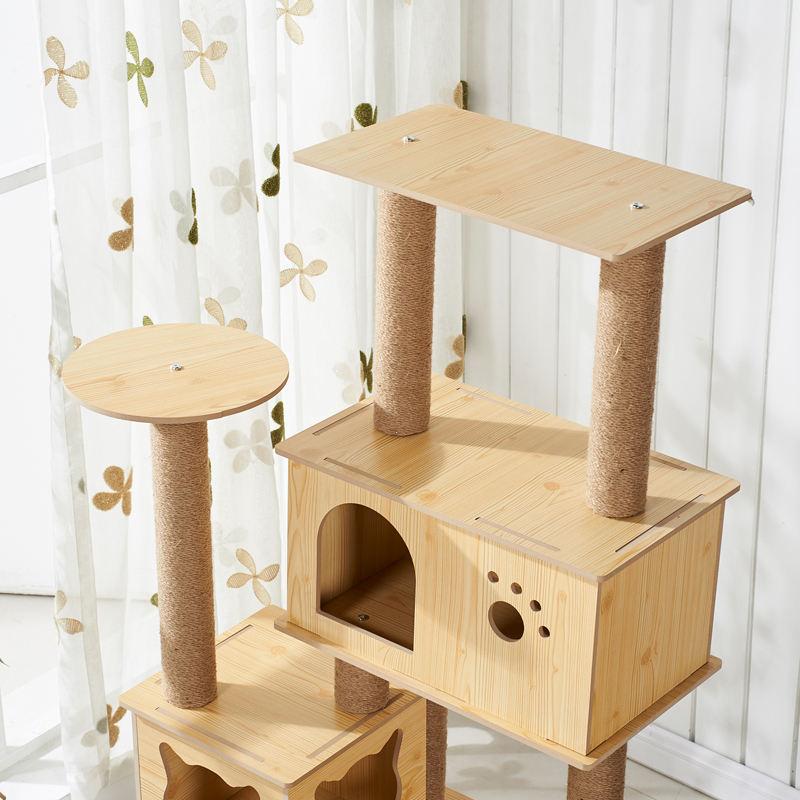 Factory Processing Customization Cat Furniture Tower Cardboard Pet Cat Tree House Manufacturer Wholesale
