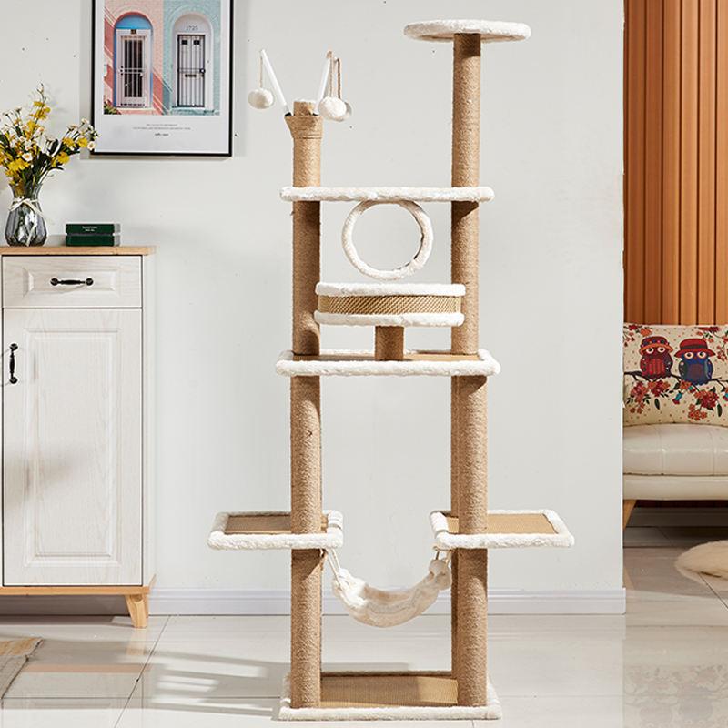Factory Wholesale Flower Cat Tree Tower Houses Scratches Climbing Cute Luxury Large Pet Cat Tree