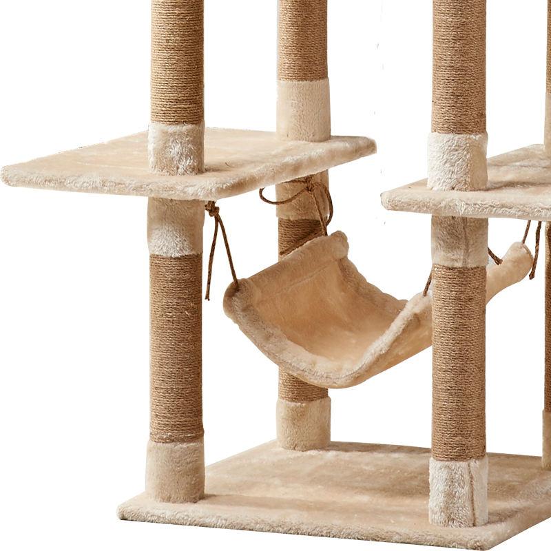 Oem & Odm Custom Cat Tree Modern Luxury Pet Supplies Scratch Resistant Pet Cat Tree Multifunctional Wood Cat Tree House