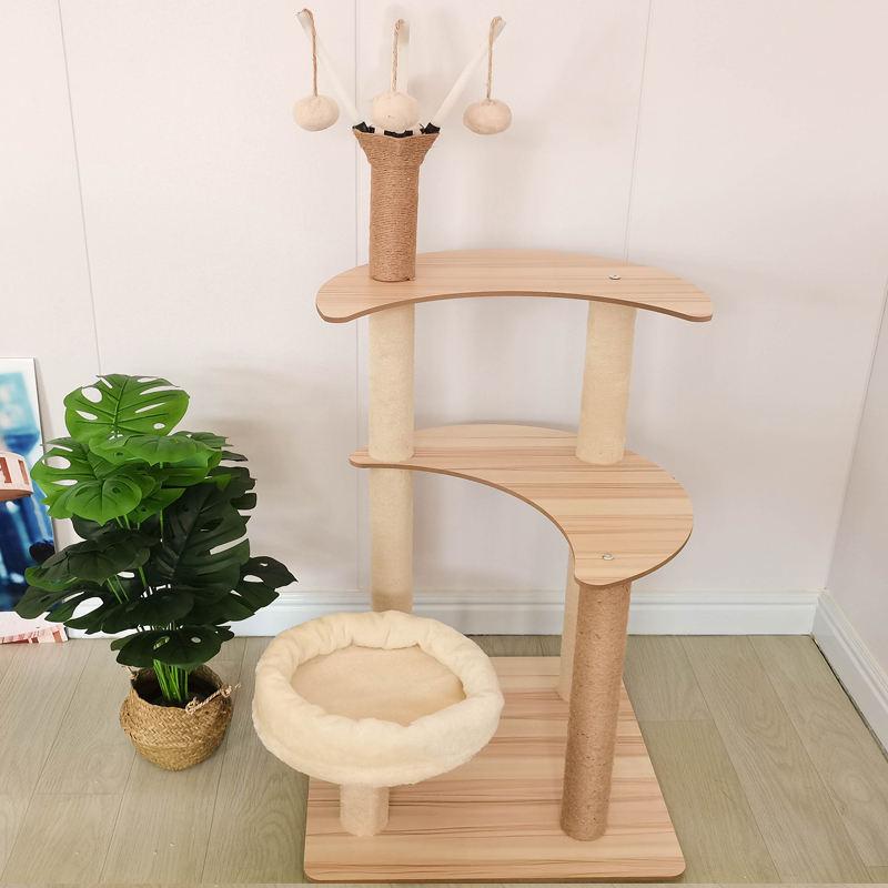 Wholesale Modern Climbing Scratch Pet Scratcher Wood Condo Furniture Tower Cat Tree