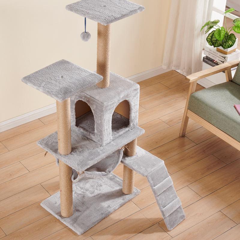 Factory Direct Best Selling Basic Cat Trees Hammock Condo Supply Cat Tower Tree With Cat Scratching Posts Stand House
