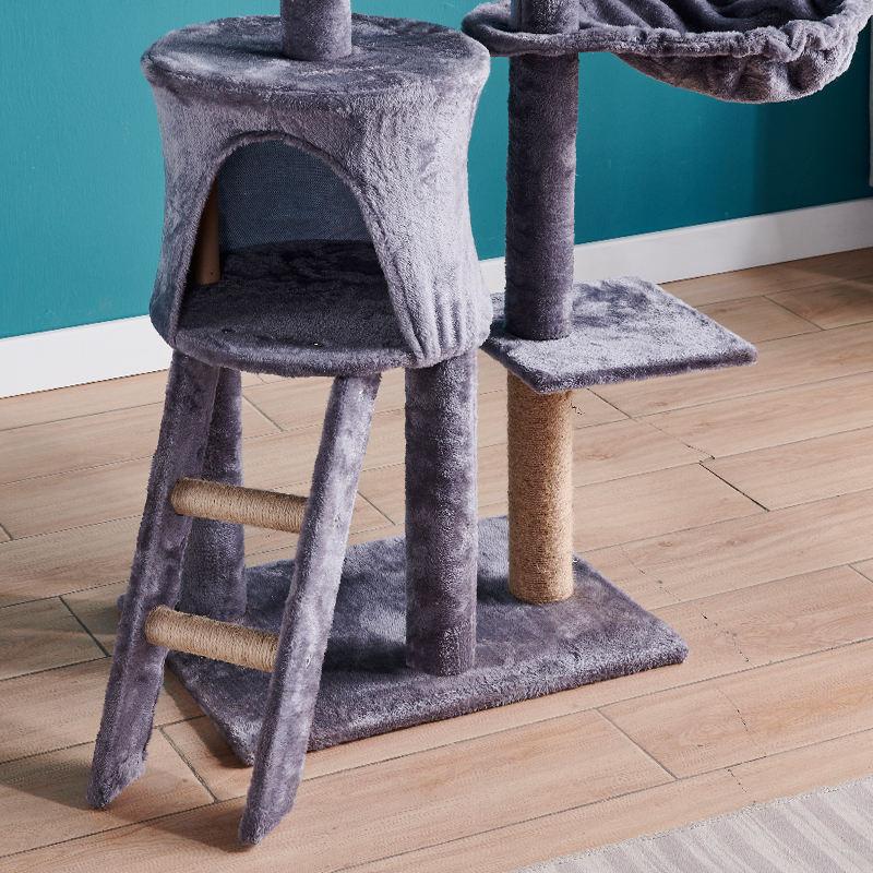 China Factory Wholesale Luxurious House Customized Plush Big Pet Condo Natural Sisal Wood Scratcher Furniture Cat Tree