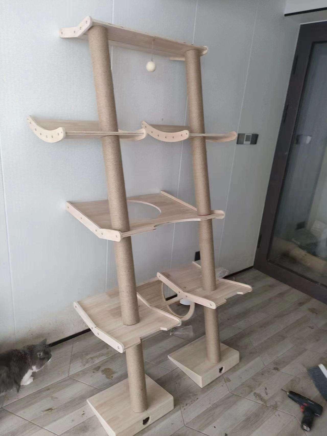 Multi Level Cat Tree Condo For Indoor Cats Large Against The Wall Cat Tower