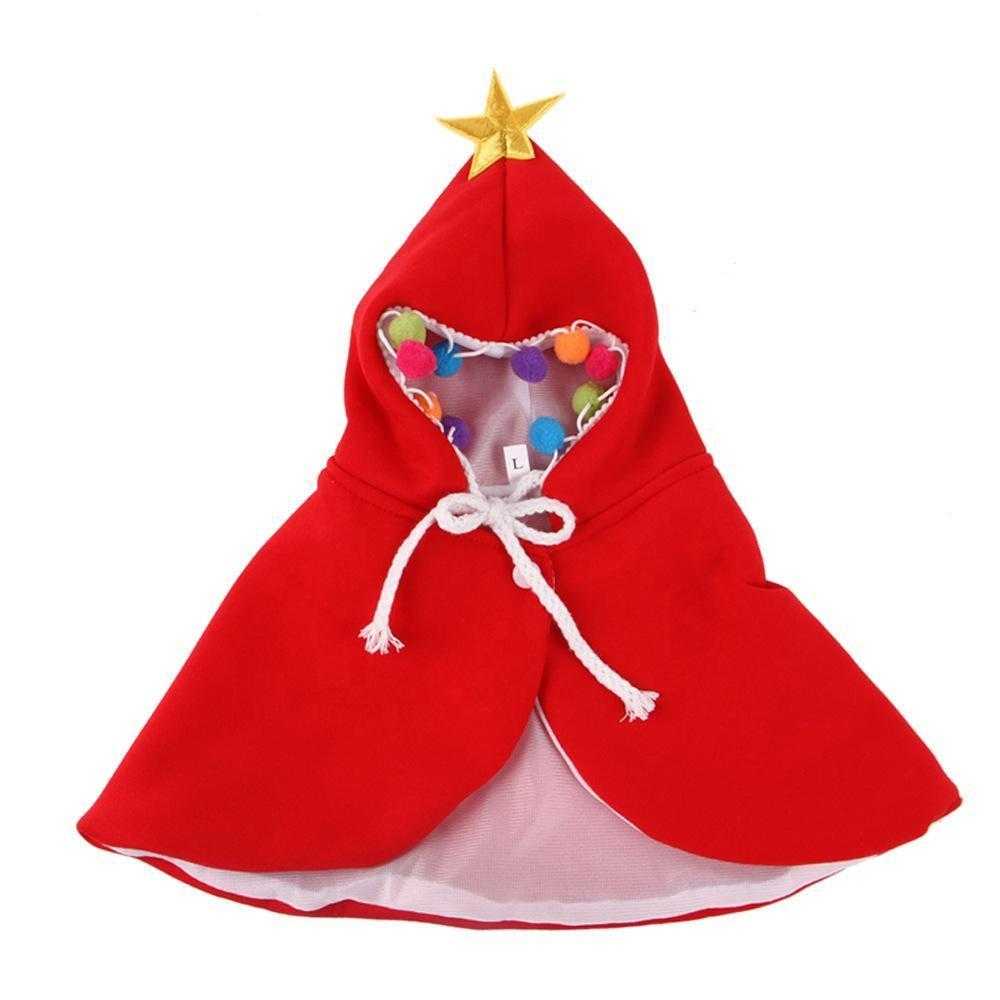 Fashionable Pet Clothes Christmas Dress Up Elk Christmas Tree Santa Claus Cape Shawl For Dog Cat