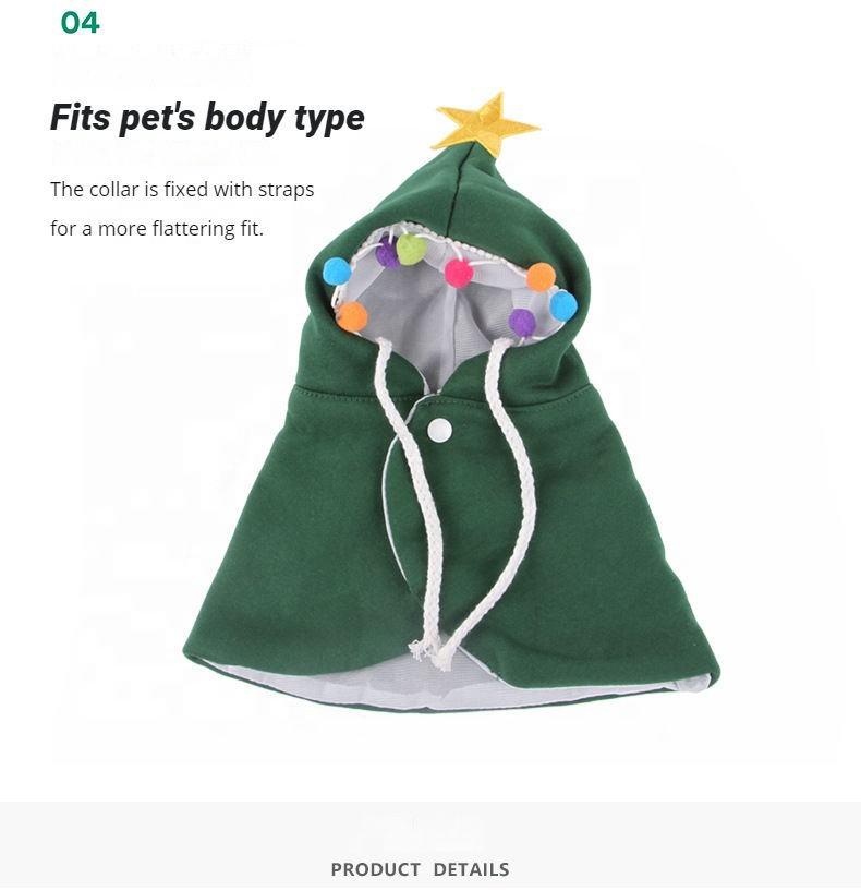 Fashionable Pet Clothes Christmas Dress Up Elk Christmas Tree Santa Claus Cape Shawl For Dog Cat