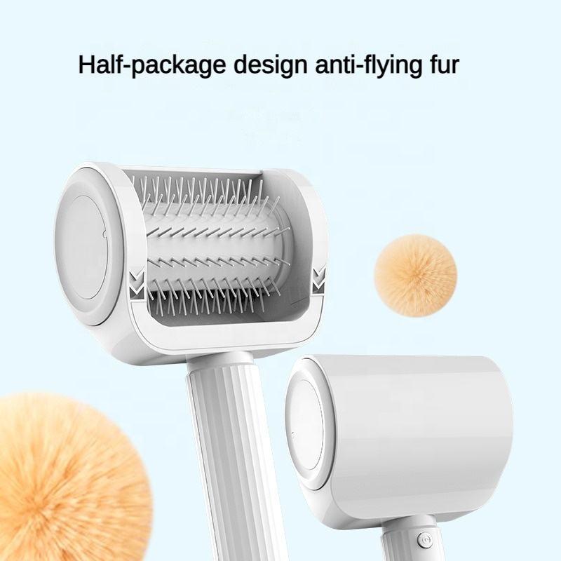 Portable Handheld Electric Pet Hair Removal Electric Pet Grooming Comb One Key Hair Removal