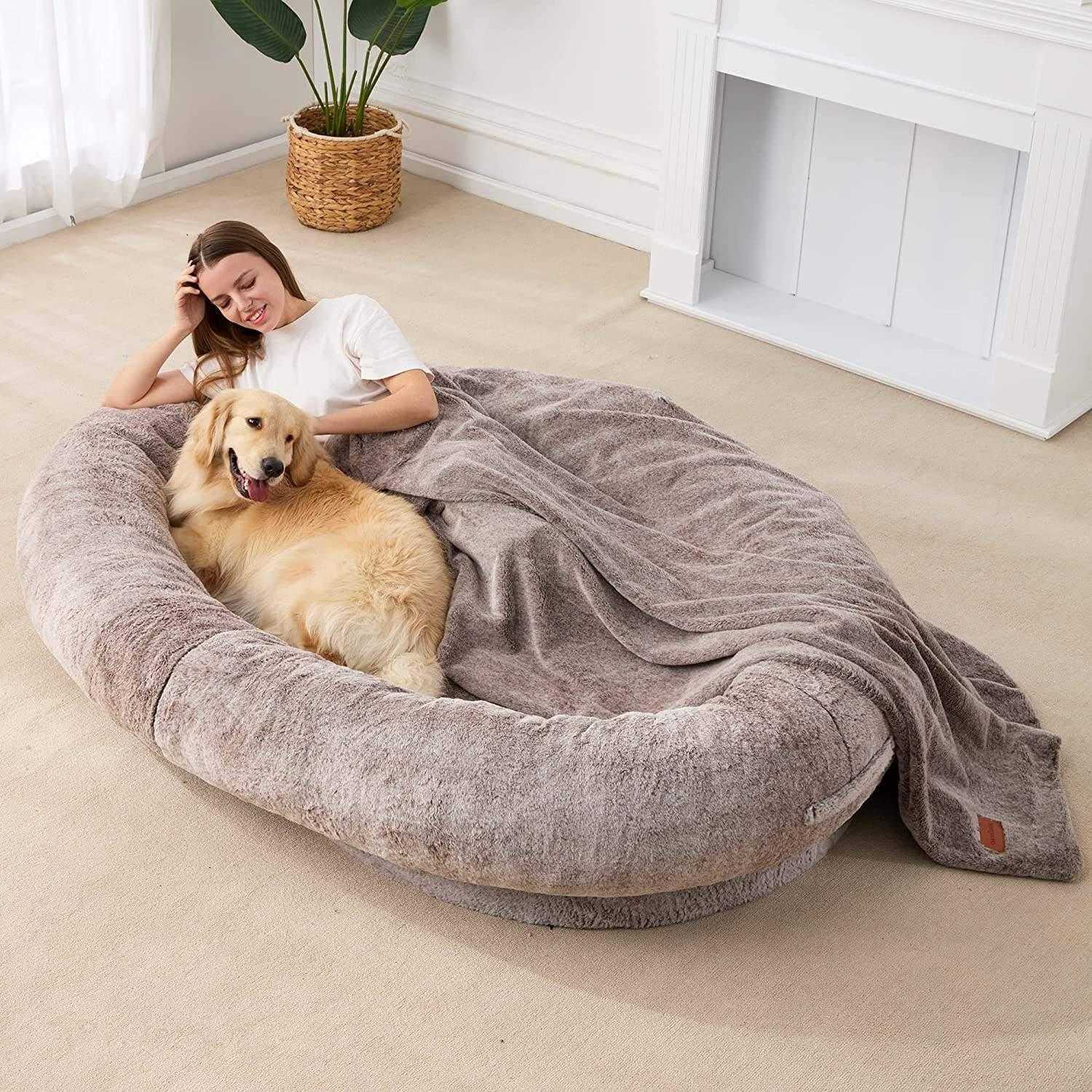 High Quality Luxury Memory Foam Human Sized Dog Bed Large Dog Bed Dog Bed For Humans