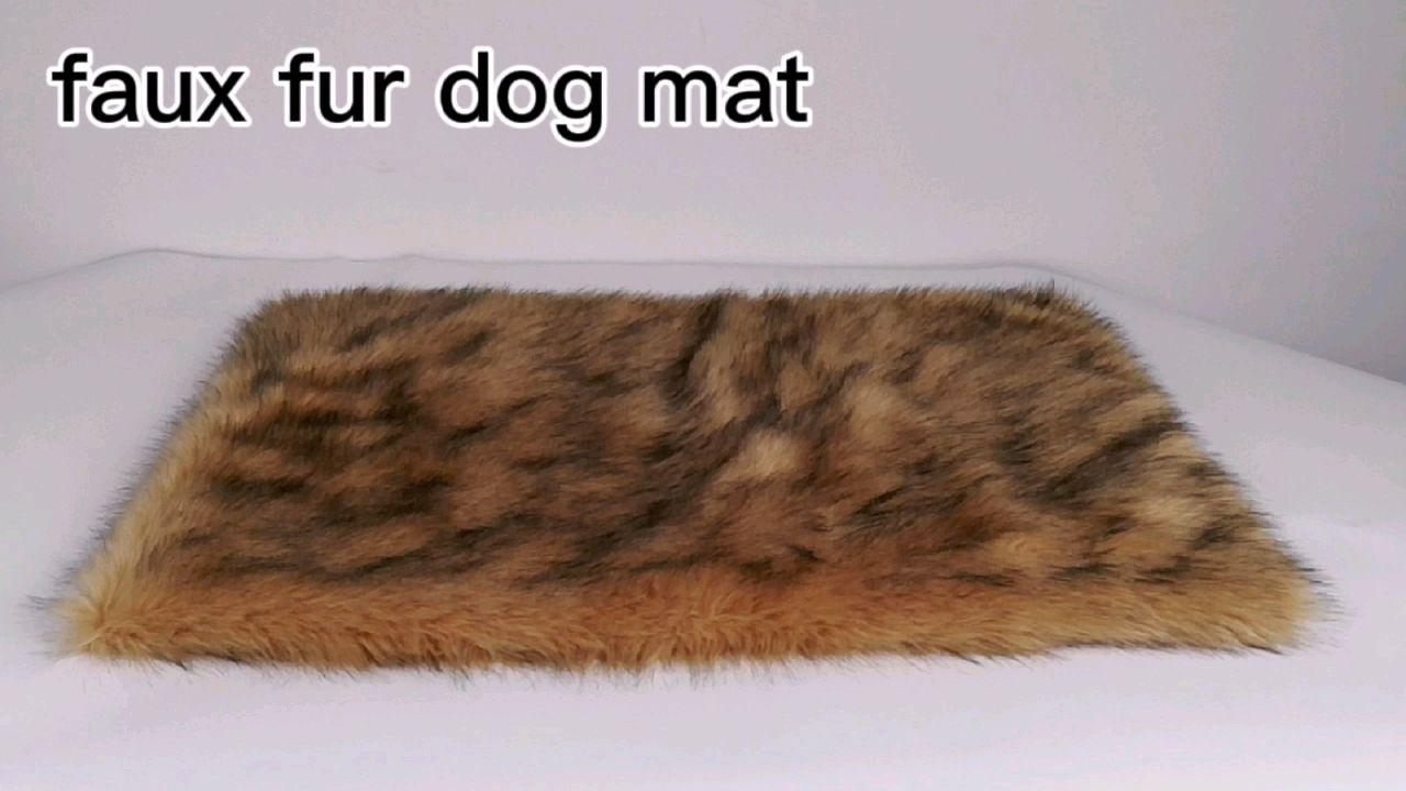 pet Faux Fur Custom Fleece Square Pet Dog Mat