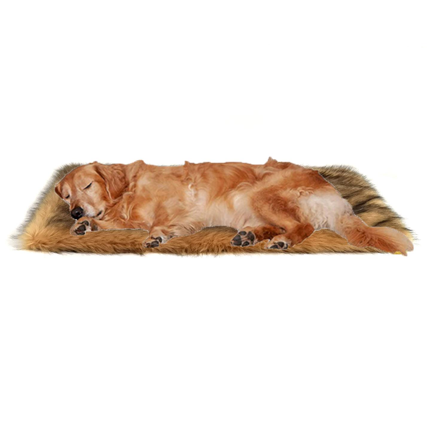 pet Faux Fur Custom Fleece Square Pet Dog Mat