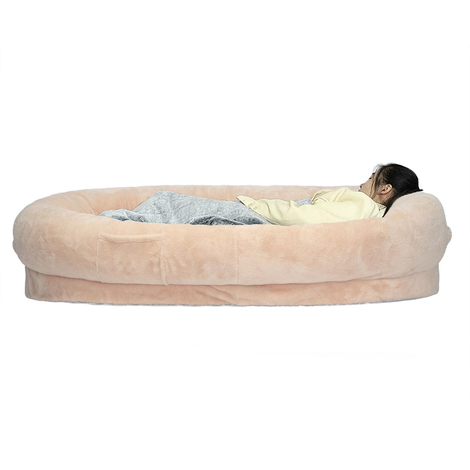 pet Luxury Giant Human Size Orthopedic Memory Foam Dog Bed Human Pet Bed For Human