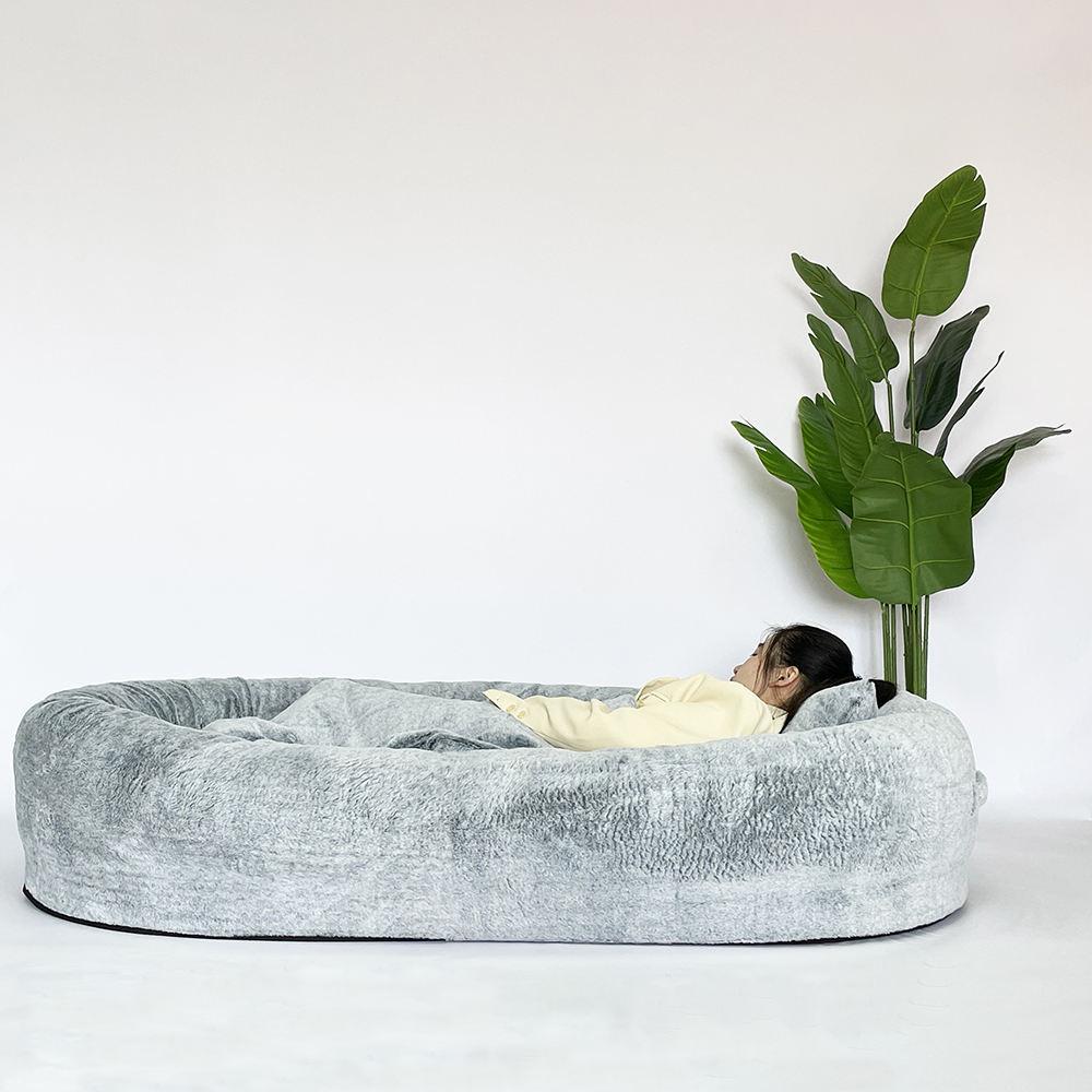 pet Luxury Giant Human Size Orthopedic Memory Foam Dog Bed Human Pet Bed For Human