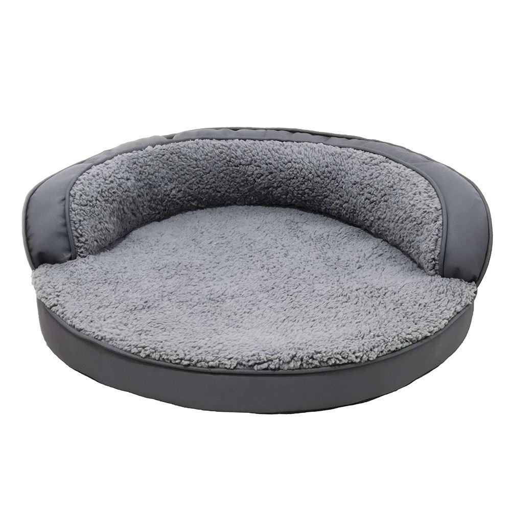 pet Round Fluffy Orthopaedic High Density Memory Foam Dog Bed