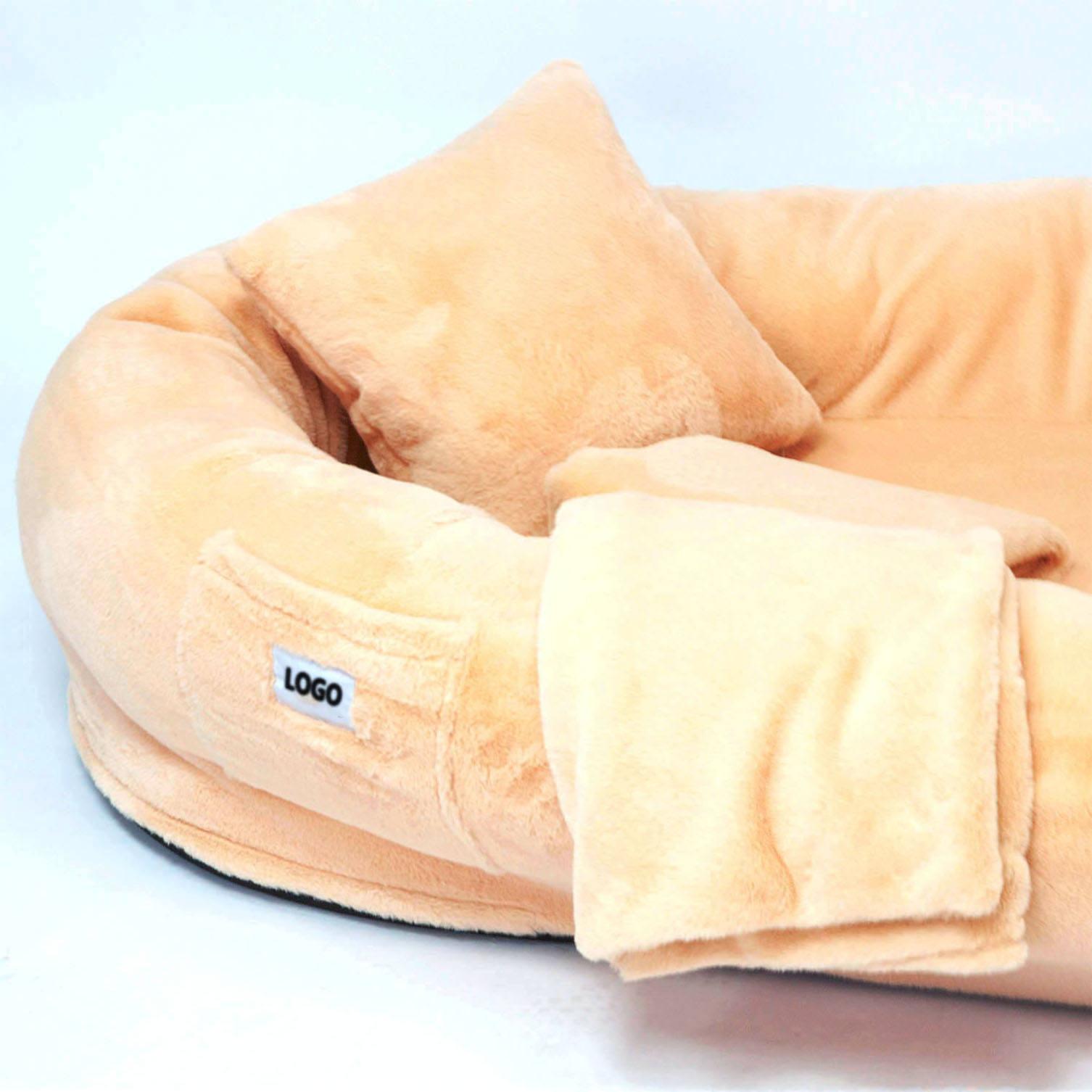 pet Soft Large Memory Foam Plush Fabric Human Dog Bed