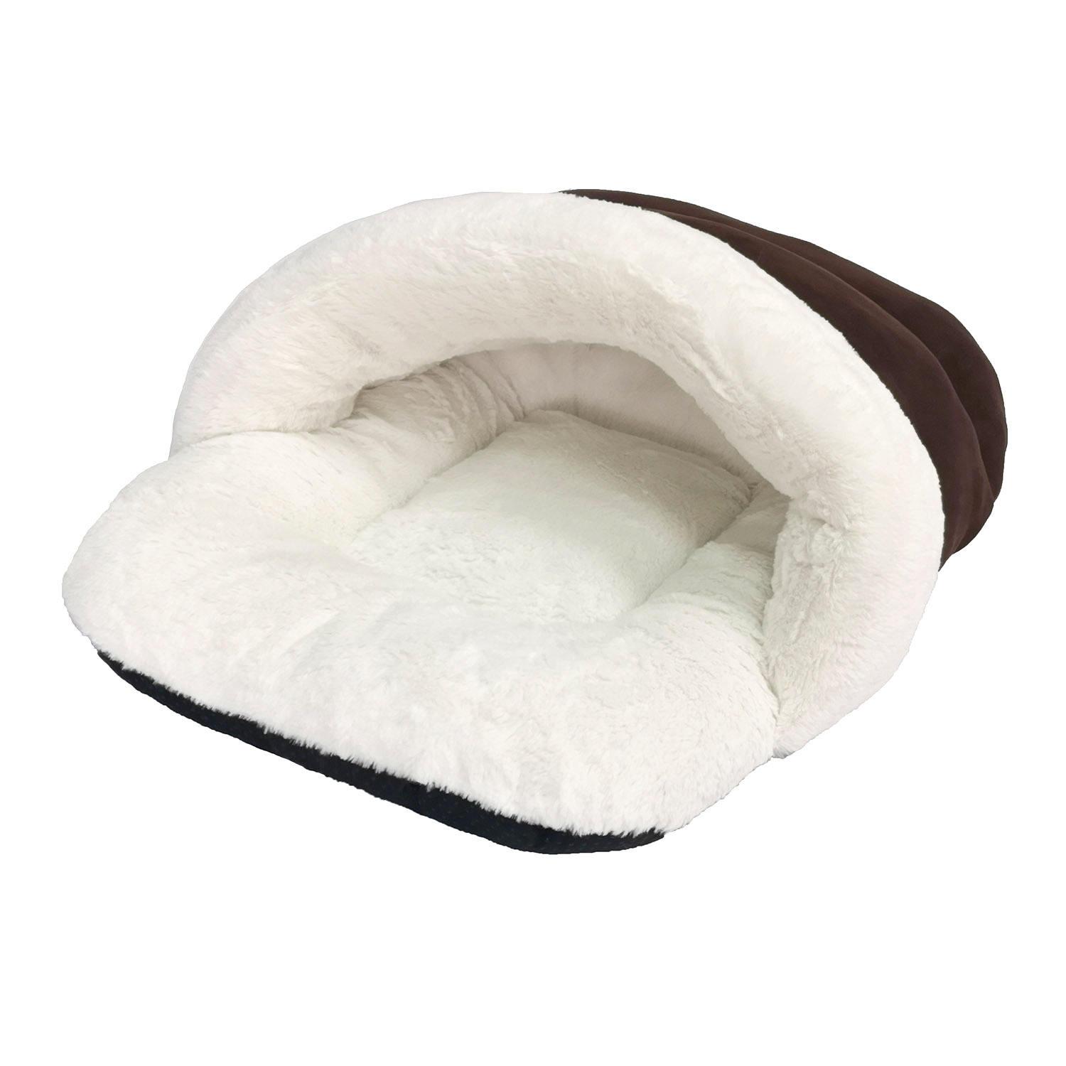pet Brown Suede Small Little Calming Shoe Dog Bed
