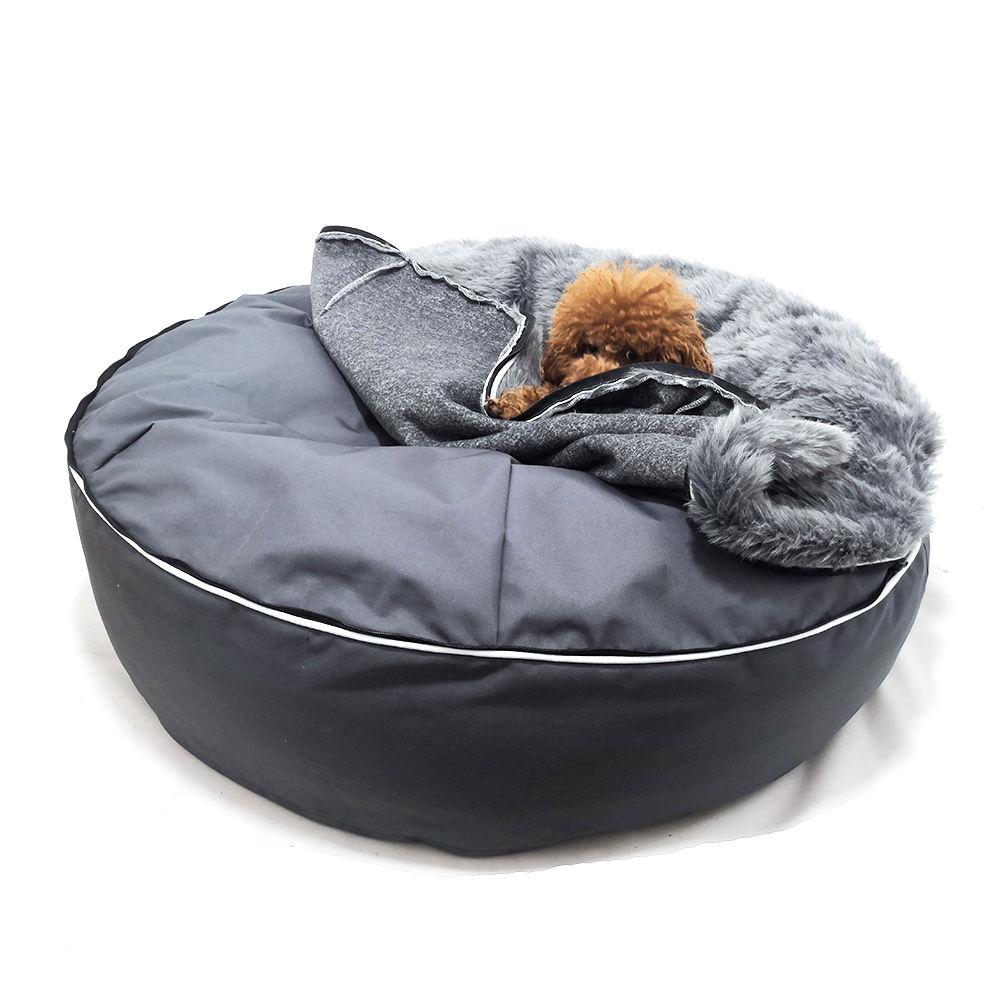 pet Soft Luxury Faux Fur Round Donut Circle Uk Dog Bed