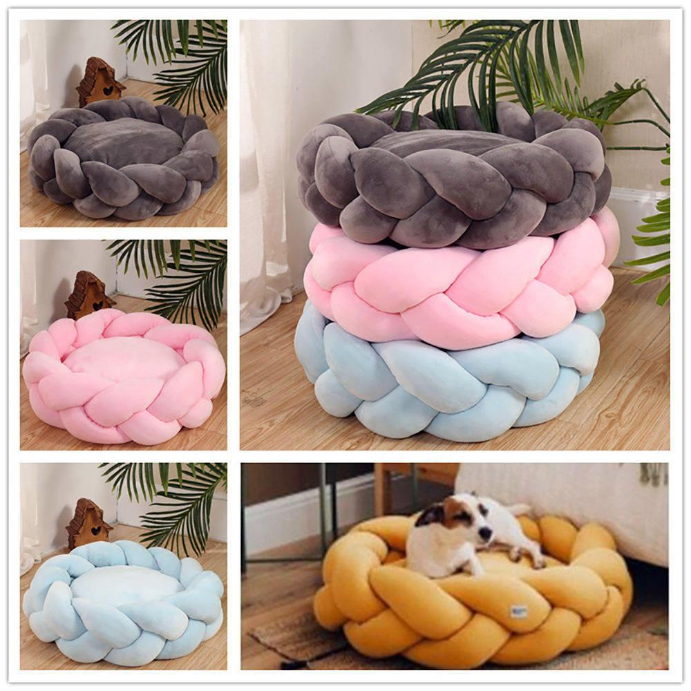 New Style Handmade Weave Cotton Soft Comfortable Removable Machine Wash Pet Dogs Cats Nest Beds Wholesale