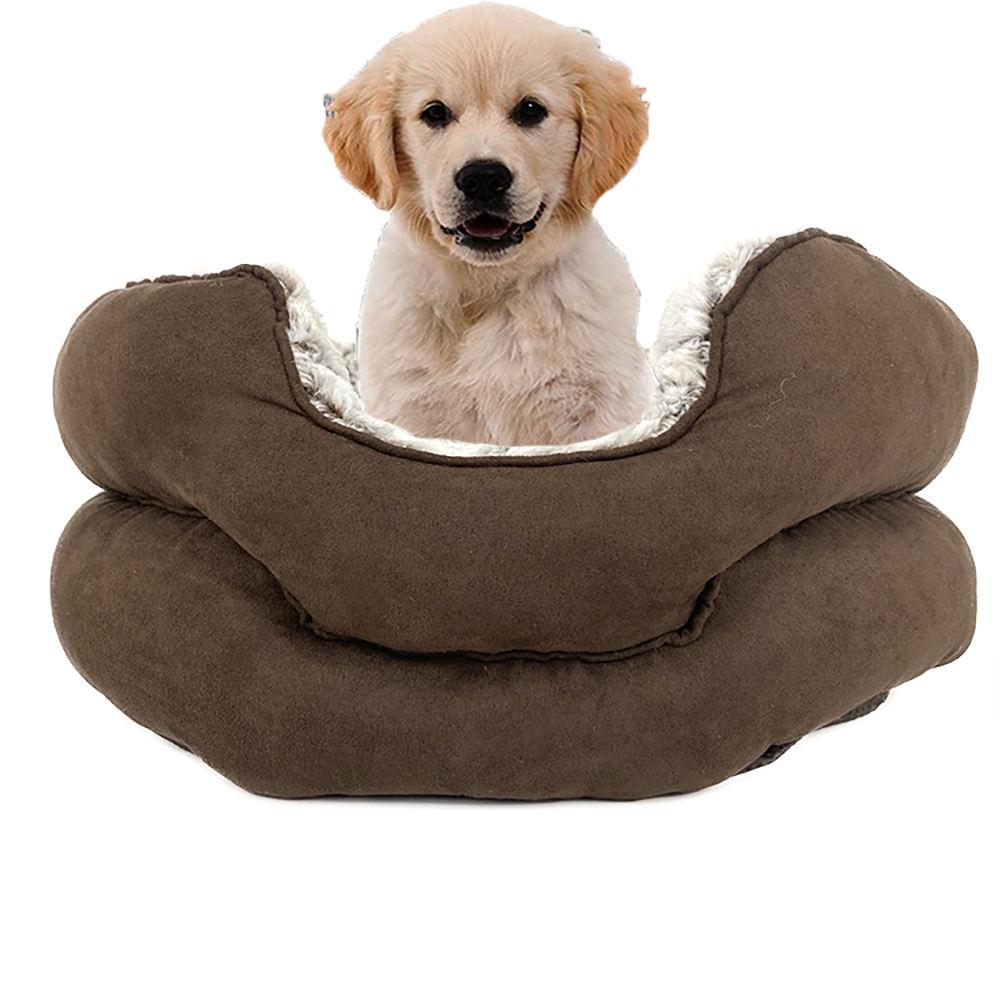 pet Soft Washable Soft Plush Dog Pet Bed Cat Bed With Mat