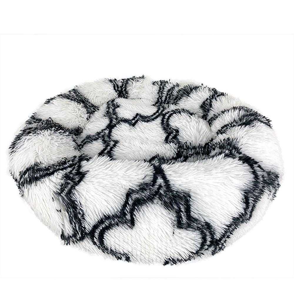 pet 2022 Washable Double Donut Soft Round Plush Fur Fluffy Dog Bed