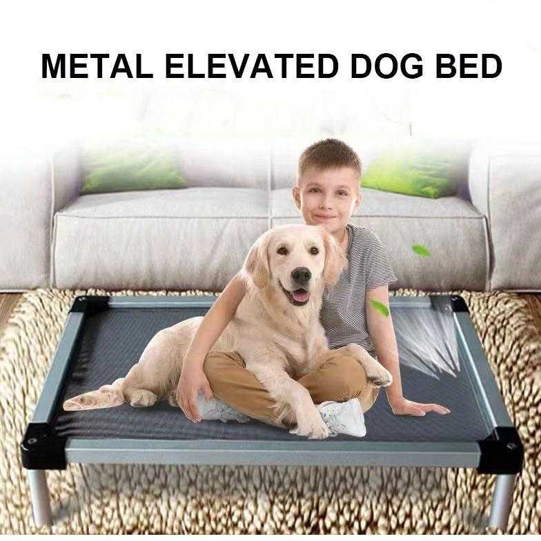 pet Luxury Durable Chew Proof Custom Aluminium Portable Metal Frame Elevated Dog Bed