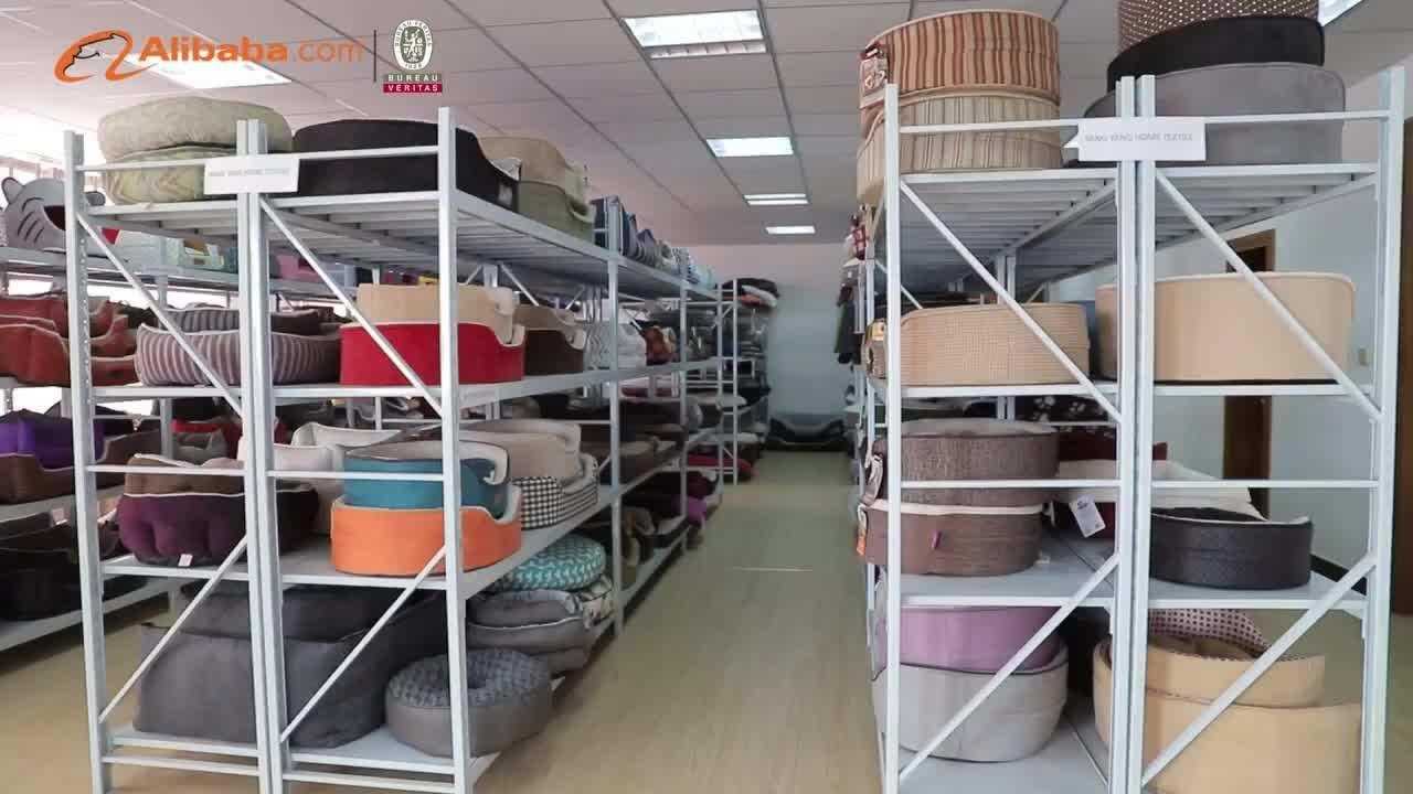 pet Washable Fluffy Gray Custom Print Dog Bed For Dog