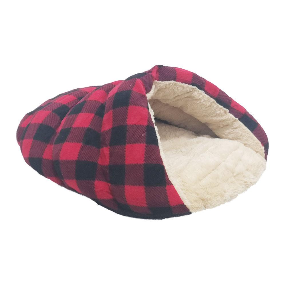pet Warm Soft Puppy Cat Dog Pet Cave Sleeping House Cozy Cave Dog Bed